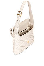 Saint Laurent Le 5 A 7 Matelasse Shoulder Bag in Crema Soft, view 5, click to view large image.