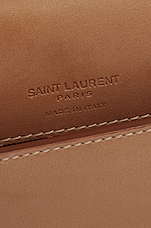 Saint Laurent Phone Holder Strap Bag in Vintage Brown Gold, view 7, click to view large image.