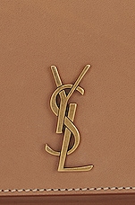 Saint Laurent Phone Holder Strap Bag in Vintage Brown Gold, view 8, click to view large image.