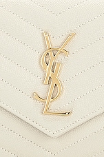 Saint Laurent Classic Chain Wallet Bag in Crema Soft, view 8, click to view large image.