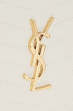 Saint Laurent Mini Lou Chain Camera Bag in Crema Soft, view 8, click to view large image.