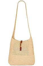 Saint Laurent Fantaisie Hobo Bag in Naturale & Brick, view 1, click to view large image.