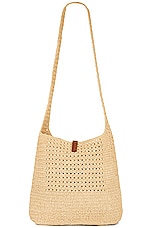 Saint Laurent Fantaisie Hobo Bag in Naturale & Brick, view 3, click to view large image.
