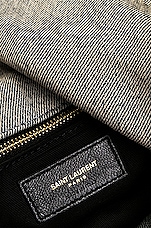 Saint Laurent Medium Puffer Monogramme Denim Chain Bag in Denim Azur & Light Azur, view 7, click to view large image.