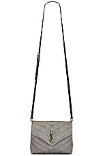 Saint Laurent Toy Loulou Crossbody Bag in Denim Azur & Light Azur, view 1, click to view large image.