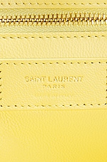Saint Laurent Kate 99 Le Monogramme Patent Shoulder Bag in New Maize & Vintage Brown Gold, view 7, click to view large image.