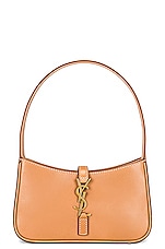 Saint Laurent Micro Le 5 A 7 Hobo Bag in Vintage Brown, view 1, click to view large image.
