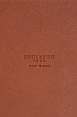 Saint Laurent Vinyl Cabas Bag in Transparent & Brick, view 6, click to view large image.
