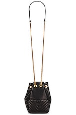 Saint Laurent Nano Bucket Bag in Nero, view 3, click to view large image.