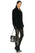 Saint Laurent Medium Niki Chain Bag in Nero & Ocra, view 2, click to view large image.