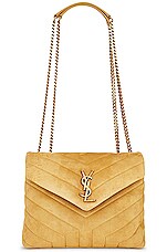 Saint Laurent Small Monogramme Loulou Bag in Light Char, view 1, click to view large image.