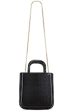 Saint Laurent Mini Shopping Bag in Nero & Nero, view 1, click to view large image.