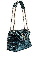 Saint Laurent Small Puffer Chain Bag in Bright Emerald, view 4, click to view large image.