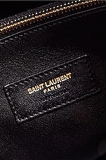 Saint Laurent Small Le 5 A 7 Supple Hobo Bag in Nero, view 6, click to view large image.