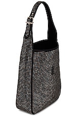 Saint Laurent Medium Le 5 A 7 Supple Hobo Bag in Nero, view 5, click to view large image.