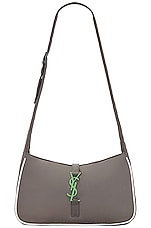 Saint Laurent 5a7 Crossbody Bag in Grey & Green, view 1, click to view large image.