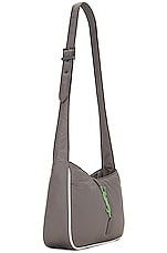 Saint Laurent 5a7 Crossbody Bag in Grey & Green, view 4, click to view large image.