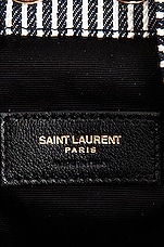 Saint Laurent Nano Bucket Bag in Deep Marine & Cream, view 6, click to view large image.
