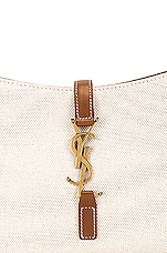 Saint Laurent Le 5a7 Hobo Bag in Greggio & Brick, view 7, click to view large image.