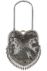 Saint Laurent Mini Heart Bag in Dark Rutenio, view 1, click to view large image.