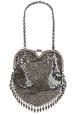 Saint Laurent Mini Heart Bag in Dark Rutenio, view 3, click to view large image.
