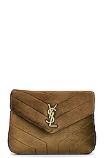 Saint Laurent Toy Loulou Bag in Loden Green, view 3, click to view large image.