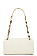 Saint Laurent Small Puffer Chain Bag in White Corn, view 3, click to view large image.