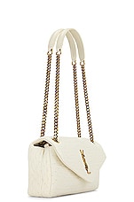 Saint Laurent Small Puffer Chain Bag in White Corn, view 4, click to view large image.