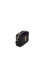 Saint Laurent Medium Lou Bag With Pocket in Nero, view 5, click to view large image.