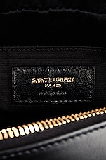 Saint Laurent Medium Lou Bag With Pocket in Nero, view 6, click to view large image.