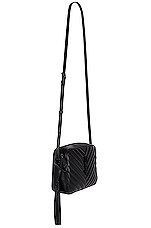 Saint Laurent Medium Lou Bag With Pocket in Nero, view 4, click to view large image.