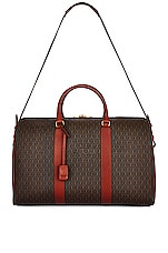 Saint Laurent Le Monogramme 48h Duffle Bag in Chocolate, Khaki & Burgundy, view 1, click to view large image.