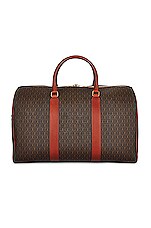 Saint Laurent Le Monogramme 48h Duffle Bag in Chocolate, Khaki & Burgundy, view 4, click to view large image.