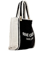 Saint Laurent Shopping Tote in Nero, & Bianco, view 4, click to view large image.