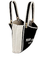 Saint Laurent Shopping Tote in Nero, & Bianco, view 5, click to view large image.