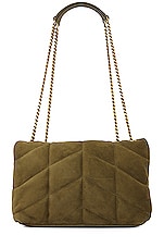 Saint Laurent Toy Puffer Bag in Loden Green, view 3, click to view large image.
