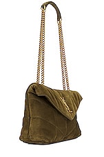Saint Laurent Toy Puffer Bag in Loden Green, view 4, click to view large image.