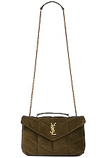 Saint Laurent Toy Puffer Bag in Loden Green, view 6, click to view large image.