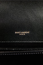 Saint Laurent Small Kate Chain Bag in Off White & Nero, view 6, click to view large image.
