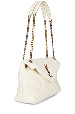 Saint Laurent Small Puffer Chain Bag in Vanilla Ice, view 4, click to view large image.