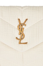 Saint Laurent Small Puffer Chain Bag in Vanilla Ice, view 8, click to view large image.