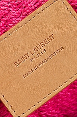 Saint Laurent Kate Rafia Shoulder Bag in Pink Glow, view 6, click to view large image.