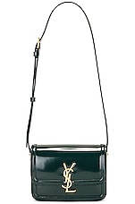 Saint Laurent Small Solferino Satchel Bag in Mediterranean Blue, view 1, click to view large image.