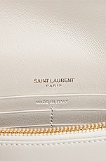 Saint Laurent Chain Wallet Tri Metal Bag in Crema Soft, view 7, click to view large image.