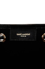 Saint Laurent Daryl Shoulder Bag in Bianco Natural & Nero, view 6, click to view large image.