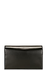 Saint Laurent Chain Wallet Tri Metal Bag in Nero, view 3, click to view large image.