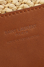 Saint Laurent Mini Le 5 A 7 Bag in Natural & Brick, view 6, click to view large image.