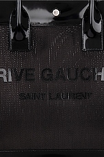Saint Laurent Small Rive Gauche Tote Bag in Nero, view 7, click to view large image.
