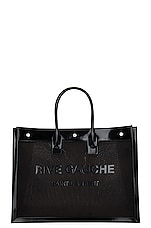 Saint Laurent Rive Gauche Tote Bag in Nero, view 1, click to view large image.