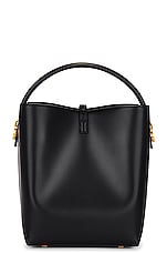 Saint Laurent Le 24 Bucket Bag in Nero, view 4, click to view large image.